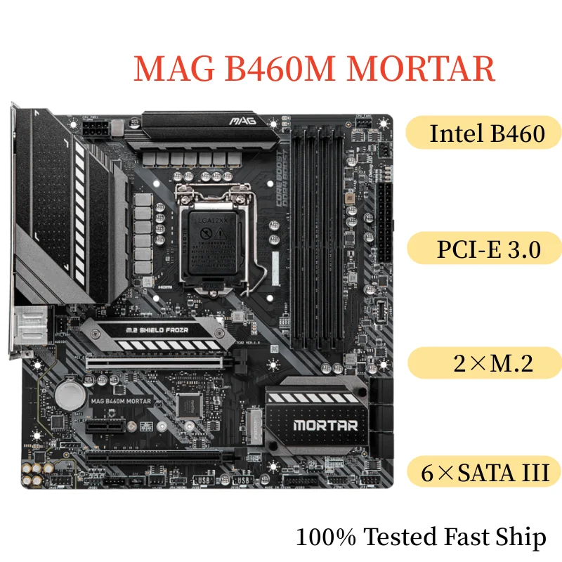 MSI MAG B460M  , 128GB LGA 1200 DDR4 ũ ATX κ, 100% ׽Ʈ Ϸ,  